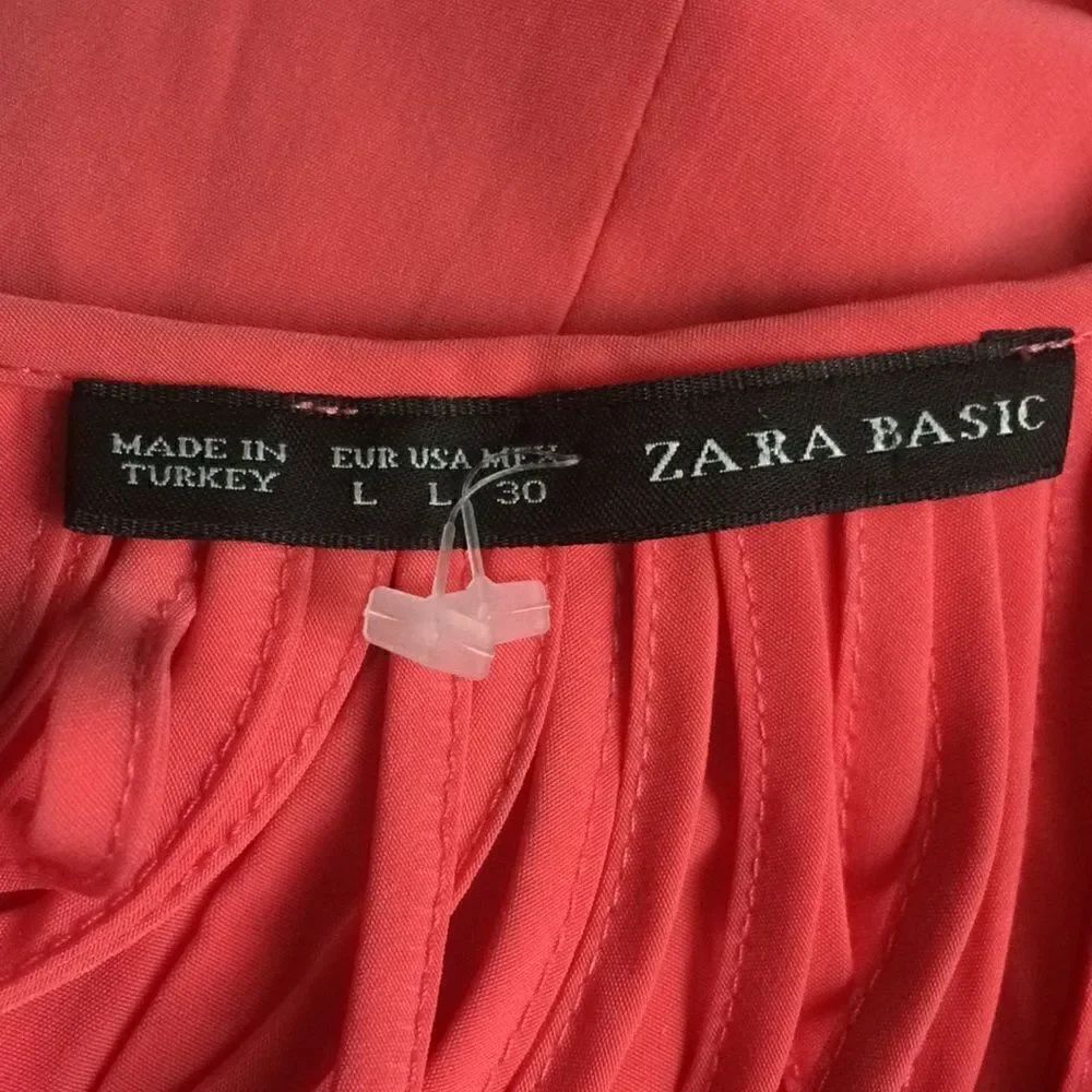 Zara Basic Pink String Back Sleeveless Shift Dress - Picture 9 of 10